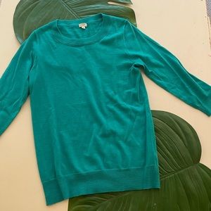 J Crew Aqua 100% wool sweater